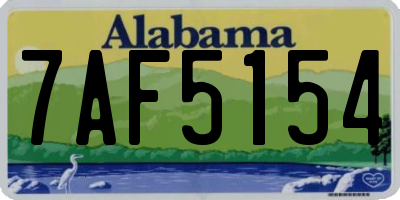 AL license plate 7AF5154