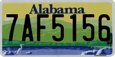 AL license plate 7AF5156
