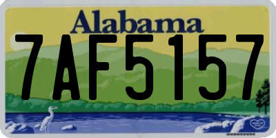 AL license plate 7AF5157