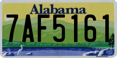 AL license plate 7AF5161
