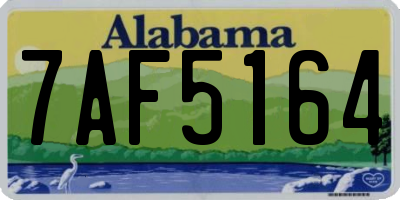 AL license plate 7AF5164