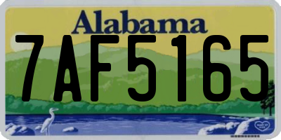 AL license plate 7AF5165
