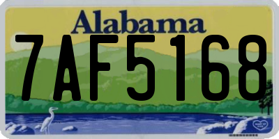 AL license plate 7AF5168