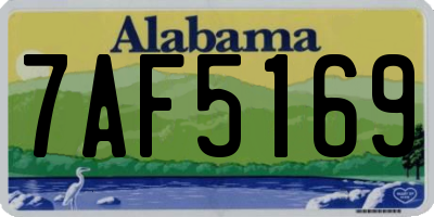 AL license plate 7AF5169