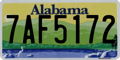 AL license plate 7AF5172