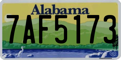 AL license plate 7AF5173