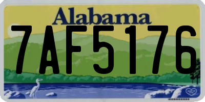 AL license plate 7AF5176