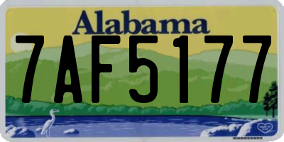 AL license plate 7AF5177