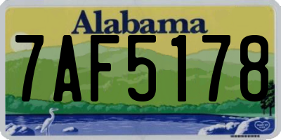 AL license plate 7AF5178