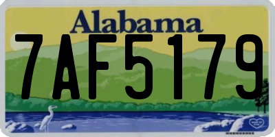 AL license plate 7AF5179