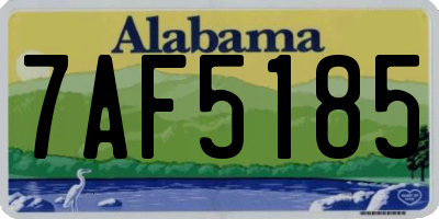 AL license plate 7AF5185