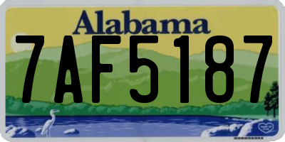 AL license plate 7AF5187