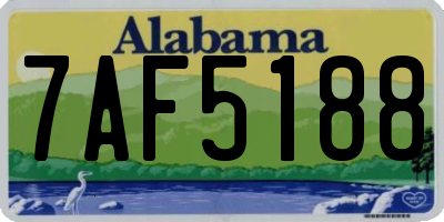 AL license plate 7AF5188