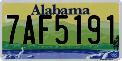 AL license plate 7AF5191