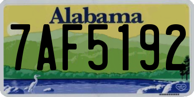 AL license plate 7AF5192