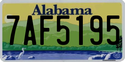AL license plate 7AF5195
