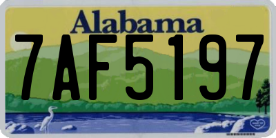 AL license plate 7AF5197