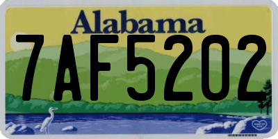 AL license plate 7AF5202
