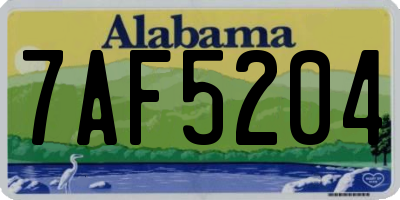AL license plate 7AF5204