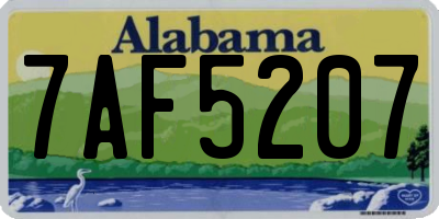AL license plate 7AF5207