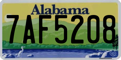AL license plate 7AF5208