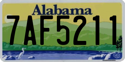 AL license plate 7AF5211