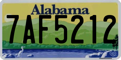 AL license plate 7AF5212