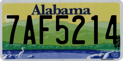 AL license plate 7AF5214