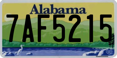 AL license plate 7AF5215