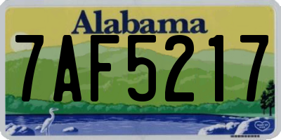 AL license plate 7AF5217