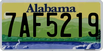 AL license plate 7AF5219