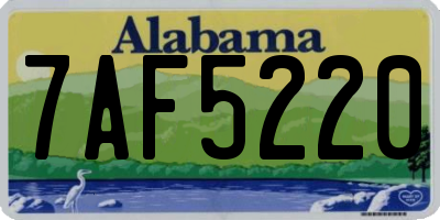AL license plate 7AF5220