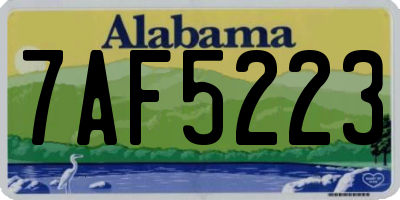AL license plate 7AF5223