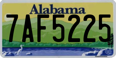 AL license plate 7AF5225