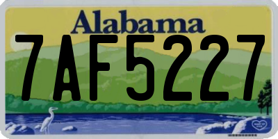 AL license plate 7AF5227