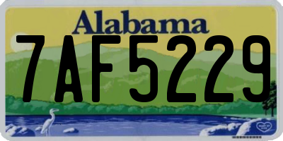 AL license plate 7AF5229