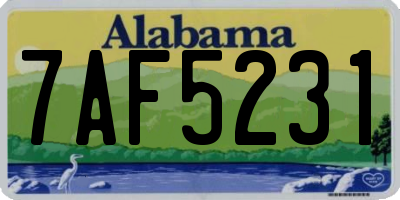 AL license plate 7AF5231