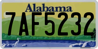 AL license plate 7AF5232