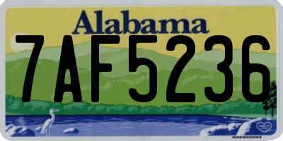 AL license plate 7AF5236
