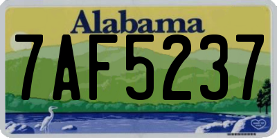 AL license plate 7AF5237