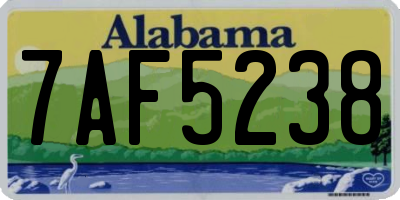 AL license plate 7AF5238