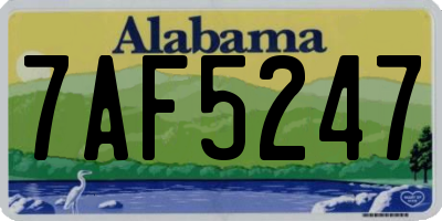 AL license plate 7AF5247