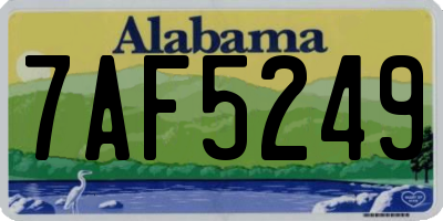 AL license plate 7AF5249