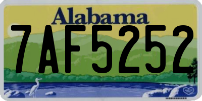 AL license plate 7AF5252