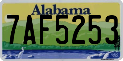 AL license plate 7AF5253
