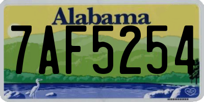 AL license plate 7AF5254