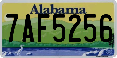 AL license plate 7AF5256