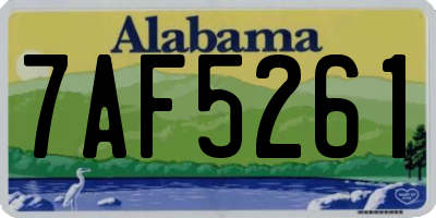 AL license plate 7AF5261