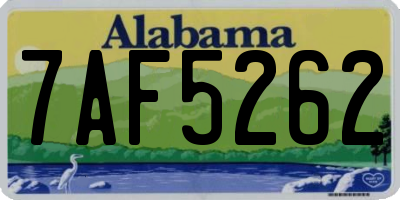 AL license plate 7AF5262