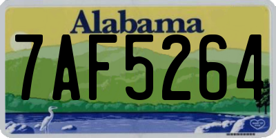 AL license plate 7AF5264